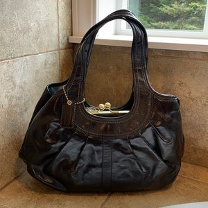 Coach patent leather satchel.
